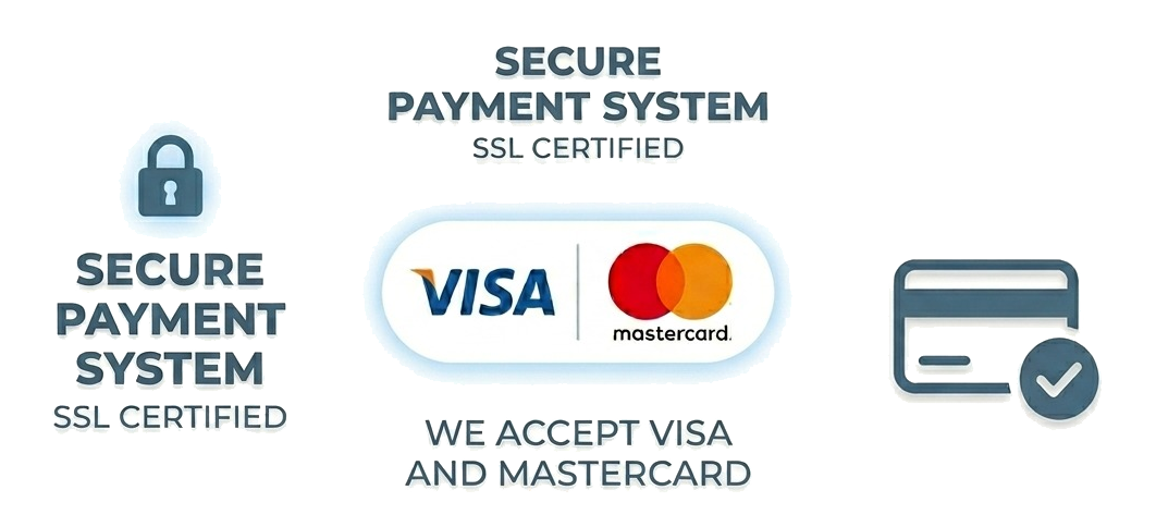 CREDIT CARD, PAYPAL, SSL CERTIFICATED